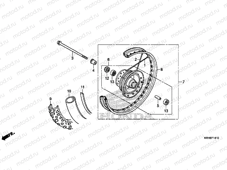 F-14-10 FRONT WHEEL (XL125LK)