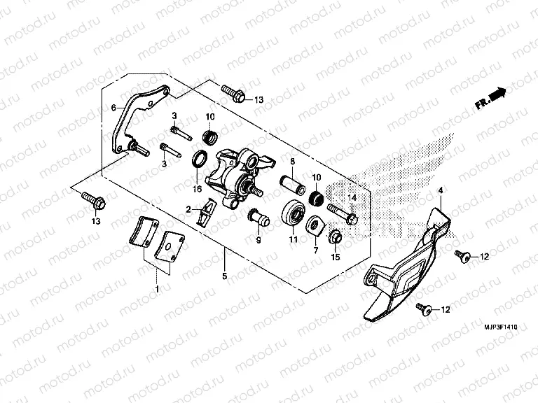 F-14-10 PARKING BRAKE CALIPER