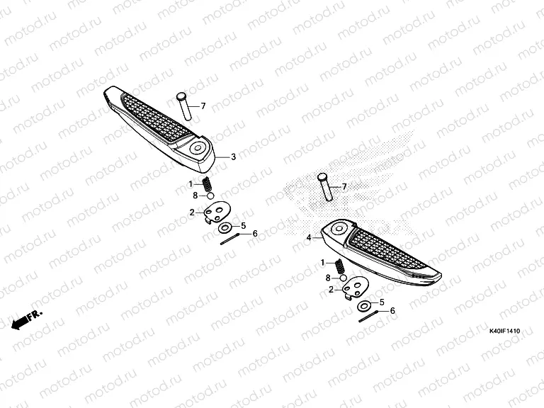 F-14-10 PILLION STEP