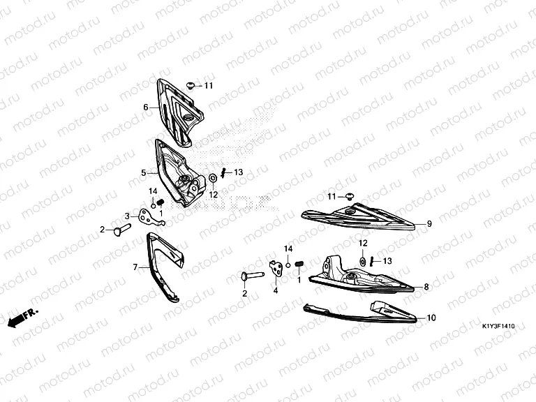 F-14-10 PILLION STEP