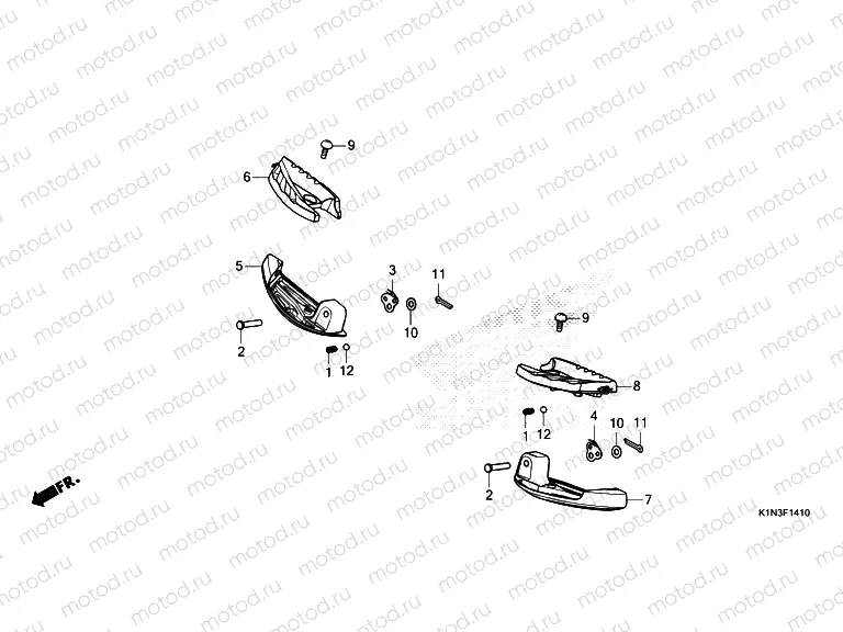 F-14-10 PILLION STEP