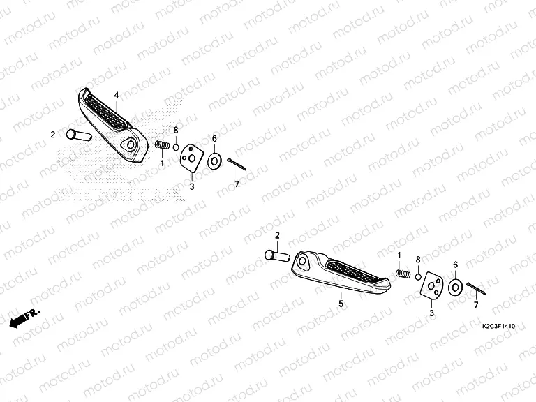 F-14-10 PILLION STEP