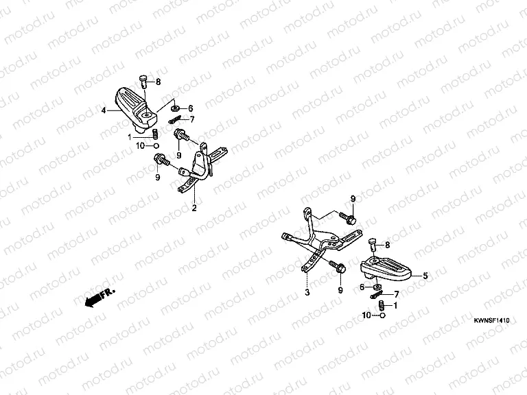 F-14-10 REAR FOOTREST