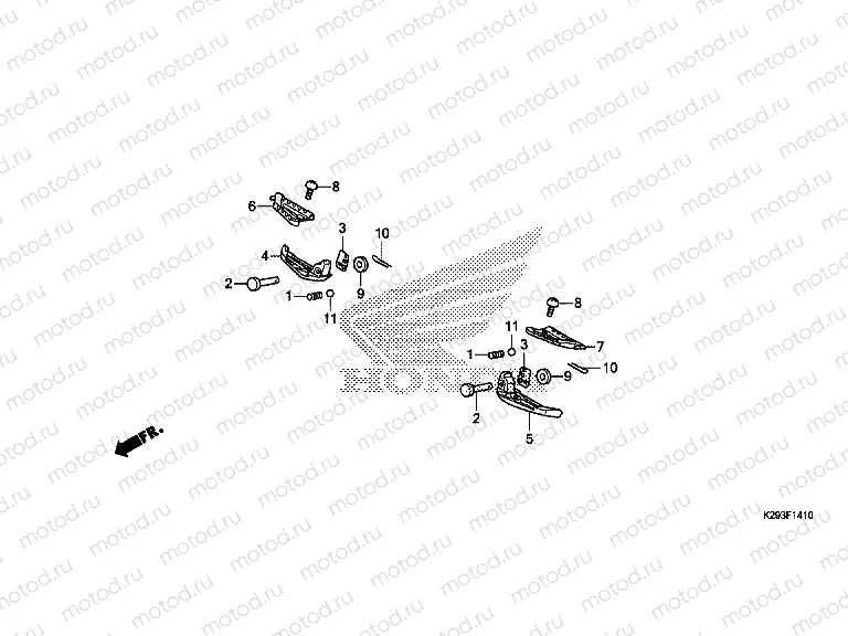 F-14-10 REAR FOOTREST