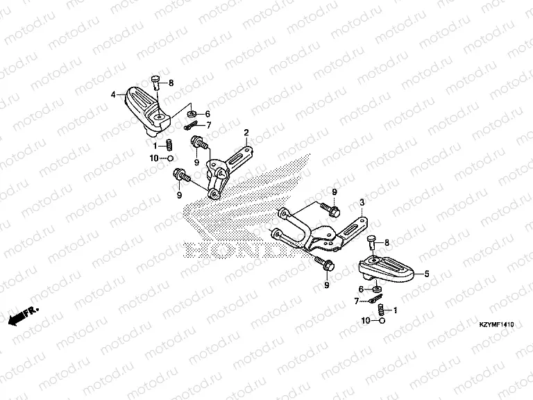 F-14-10 REAR FOOTREST