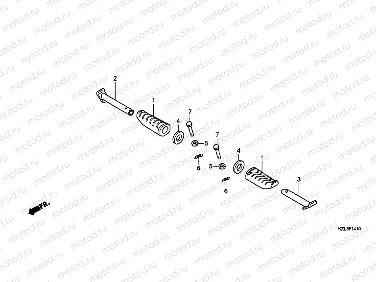 F-14-10 REAR FOOTREST