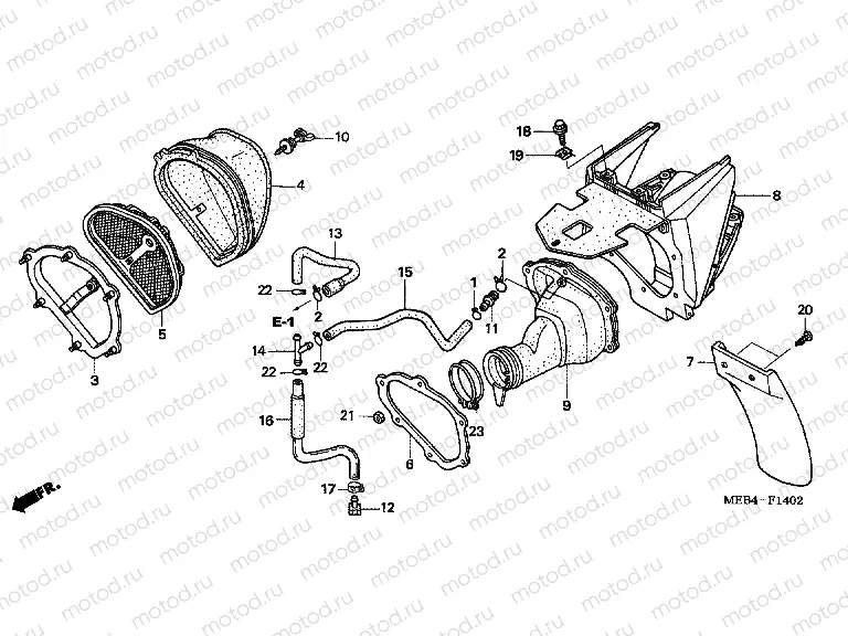 F-14-2 AIR FILTER (CRF450R5,6,7,8)
