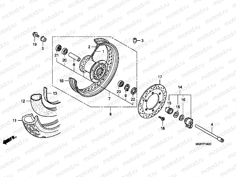 F-14-20 FRONT WHEEL