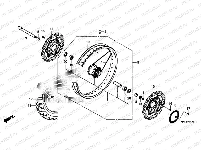 F-14-20 FRONT WHEEL