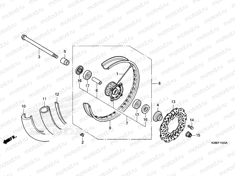 F-14-20 FRONT WHEEL