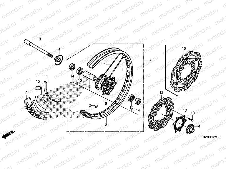 F-14-20 FRONT WHEEL