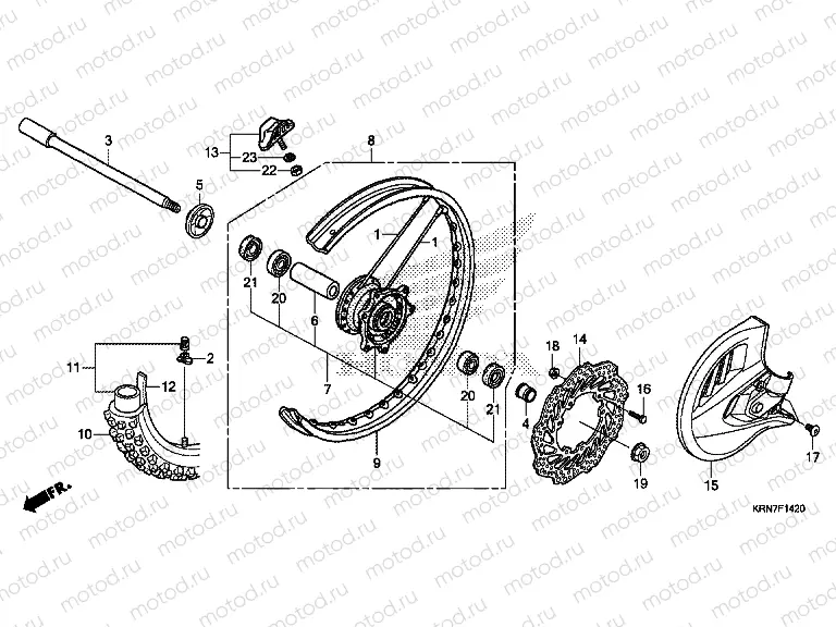 F-14-20 FRONT WHEEL