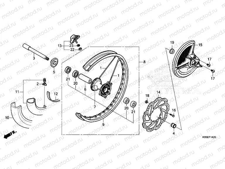 F-14-20 FRONT WHEEL