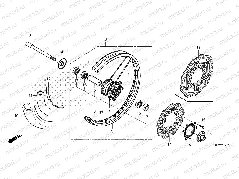 F-14-20 FRONT WHEEL