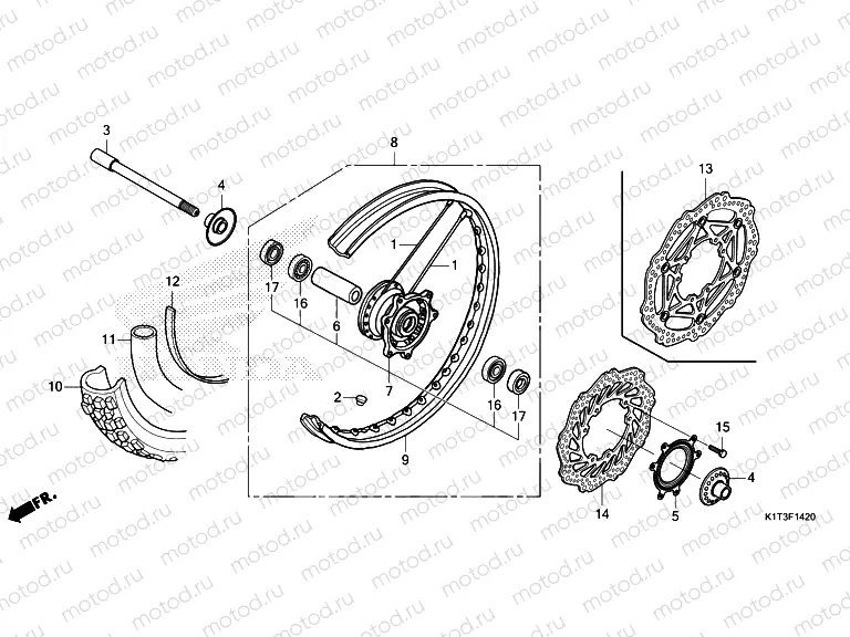 F-14-20 FRONT WHEEL