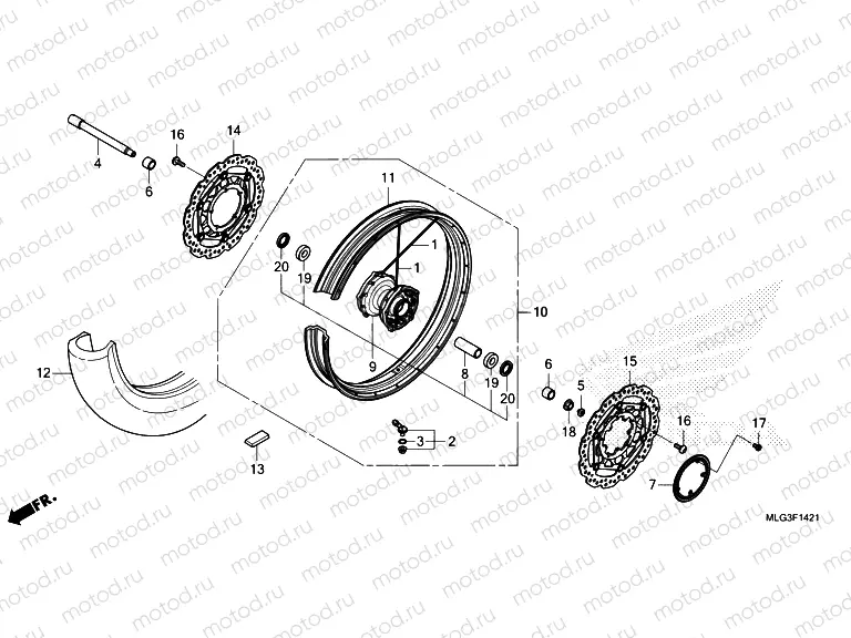 F-14-21 FRONT WHEEL