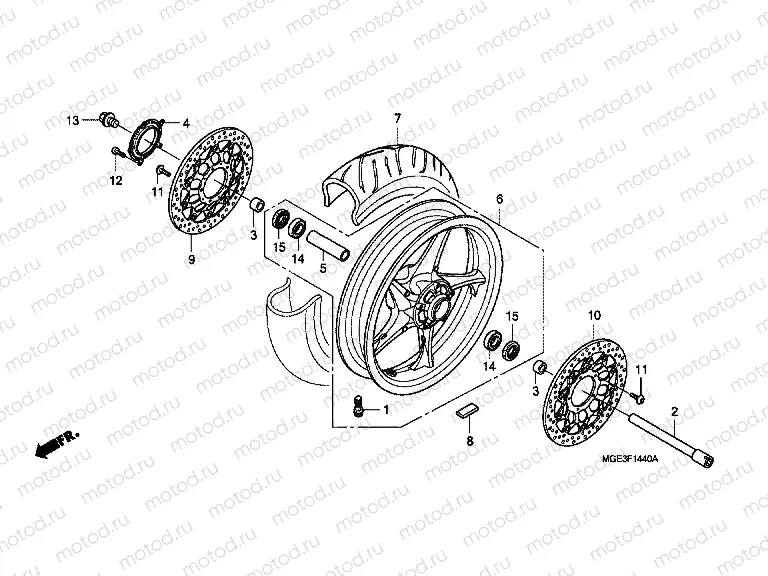 F-14-40 FRONT WHEEL