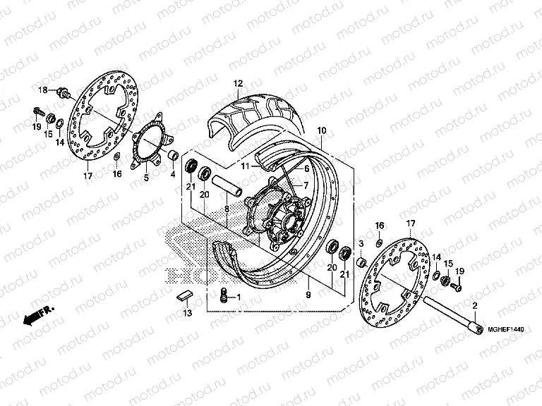 F-14-40 FRONT WHEEL