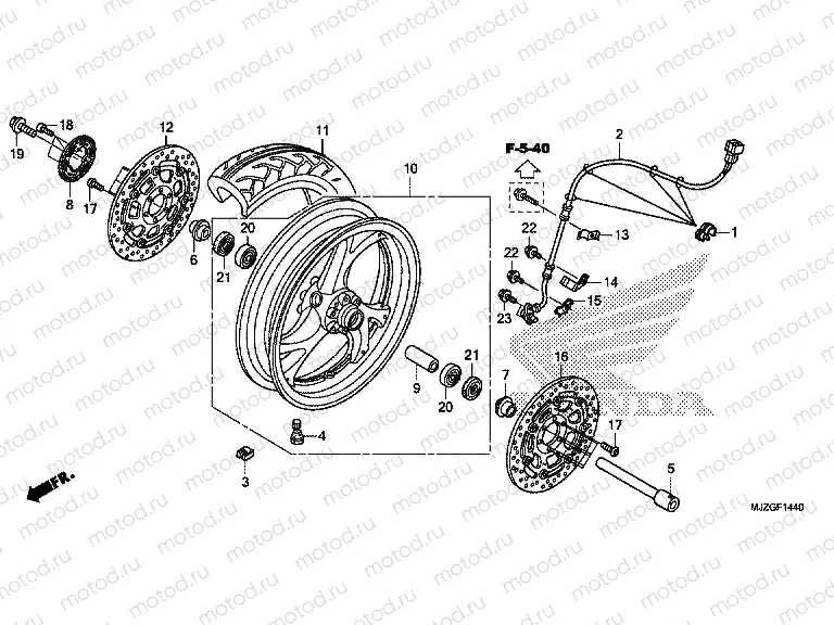 F-14-40 FRONT WHEEL