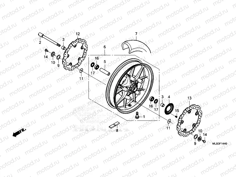 F-14-40 FRONT WHEEL