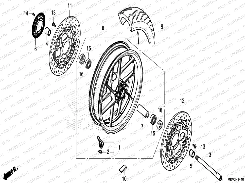 F-14-40 FRONT WHEEL