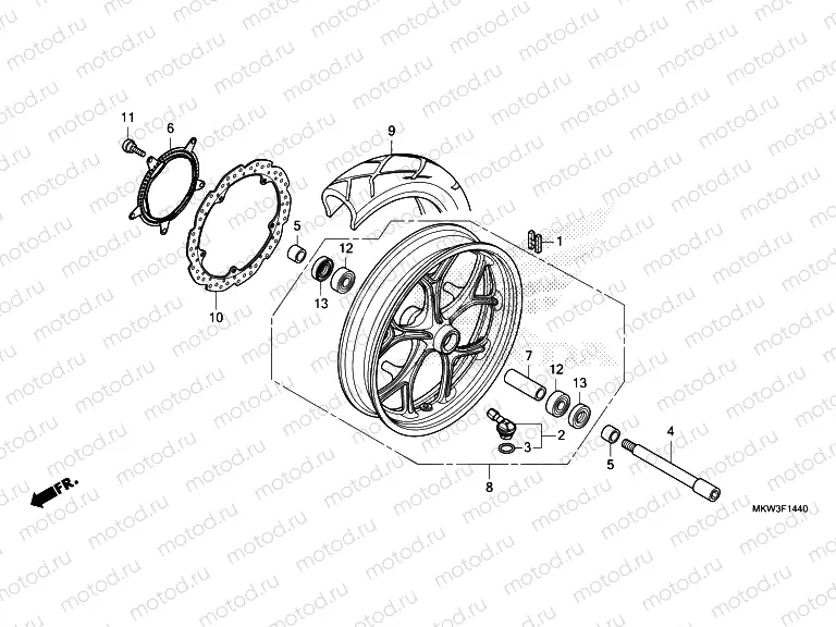F-14-40 FRONT WHEEL