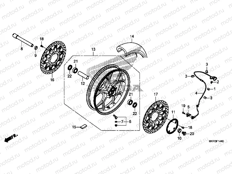 F-14-40 FRONT WHEEL