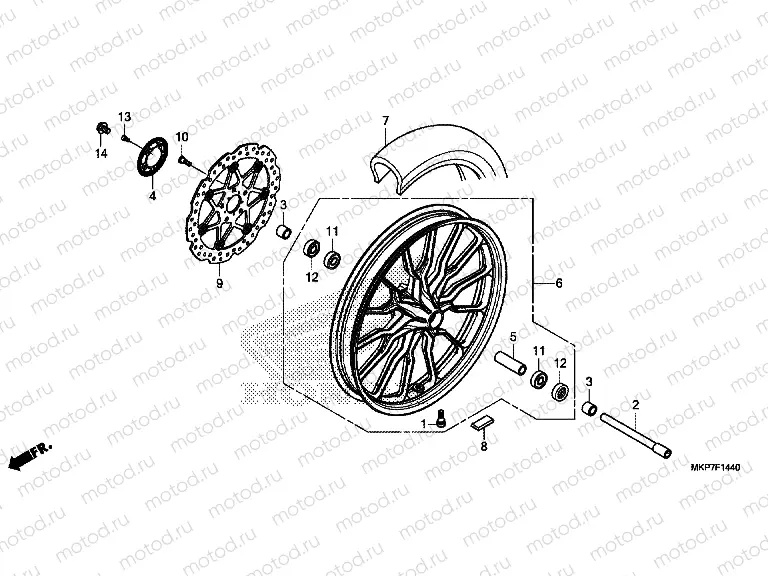 F-14-40 FRONT WHEEL
