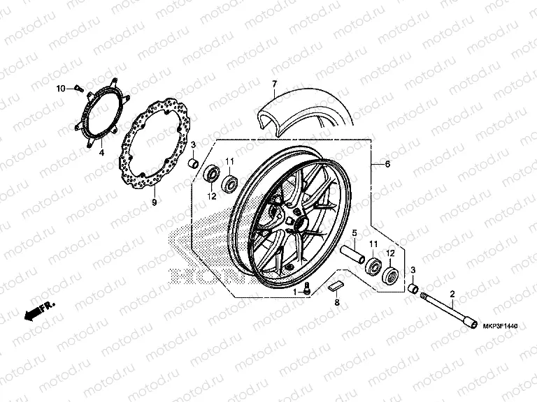 F-14-40 FRONT WHEEL