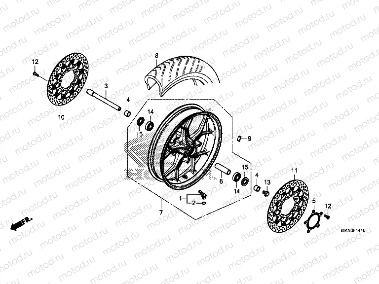 F-14-40 FRONT WHEEL