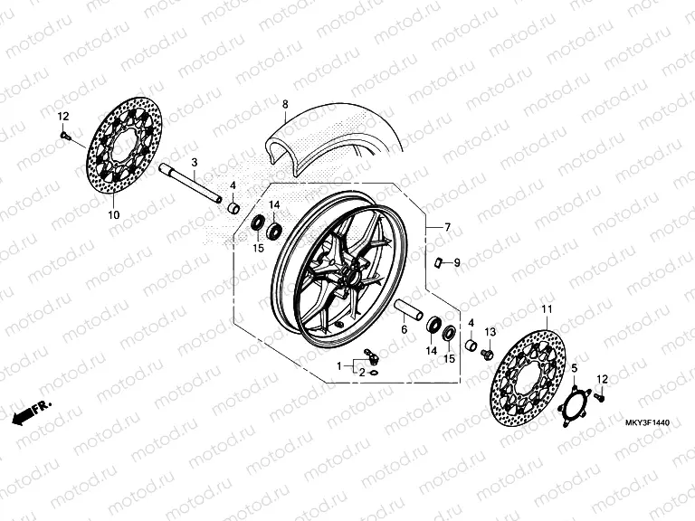 F-14-40 FRONT WHEEL