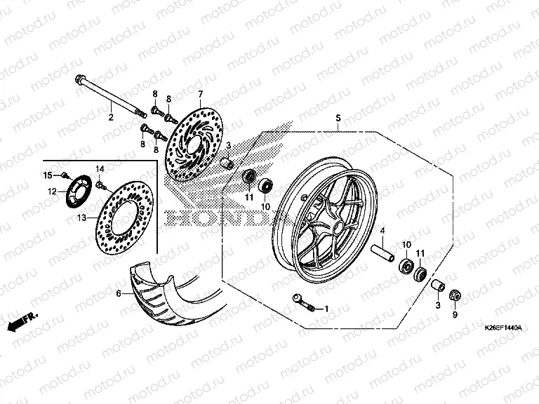 F-14-40 FRONT WHEEL