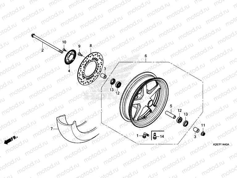 F-14-40 FRONT WHEEL