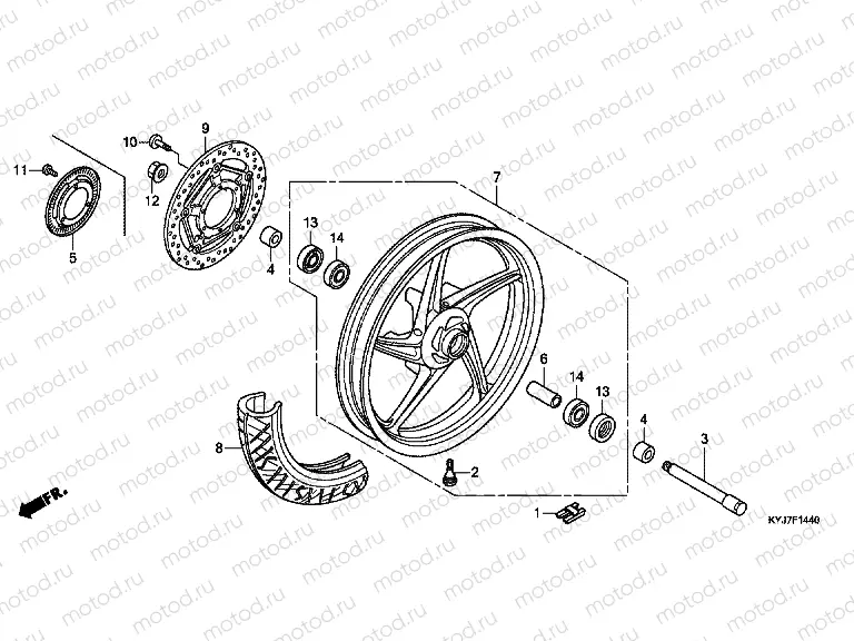 F-14-40 FRONT WHEEL