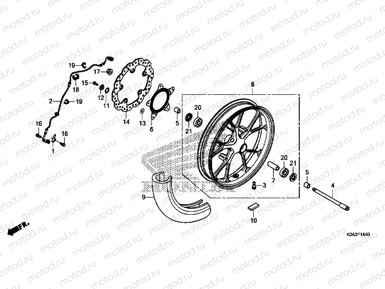 F-14-40 FRONT WHEEL
