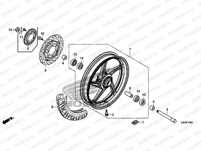 F-14-40 FRONT WHEEL