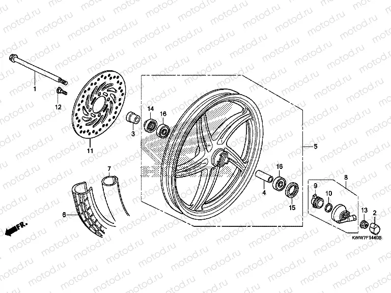 F-14-40 FRONT WHEEL