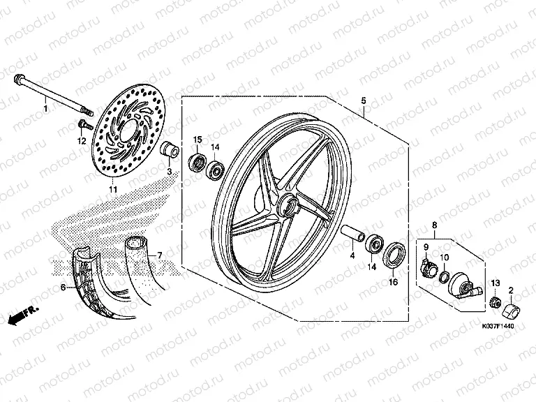 F-14-40 FRONT WHEEL