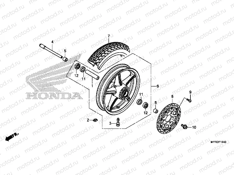 F-14-40 FRONT WHEEL (VT1300CR)
