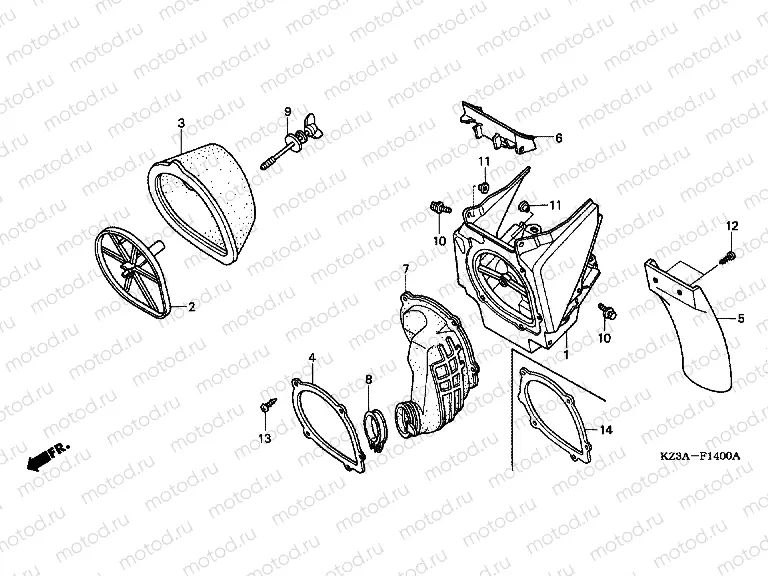F-14 AIR FILTER (CR250R2-4)