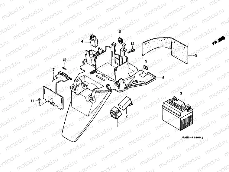 F-14 BATTERY / REAR FENDER