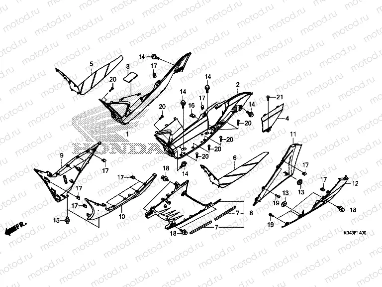 F-14 FLOOR FOOTREST