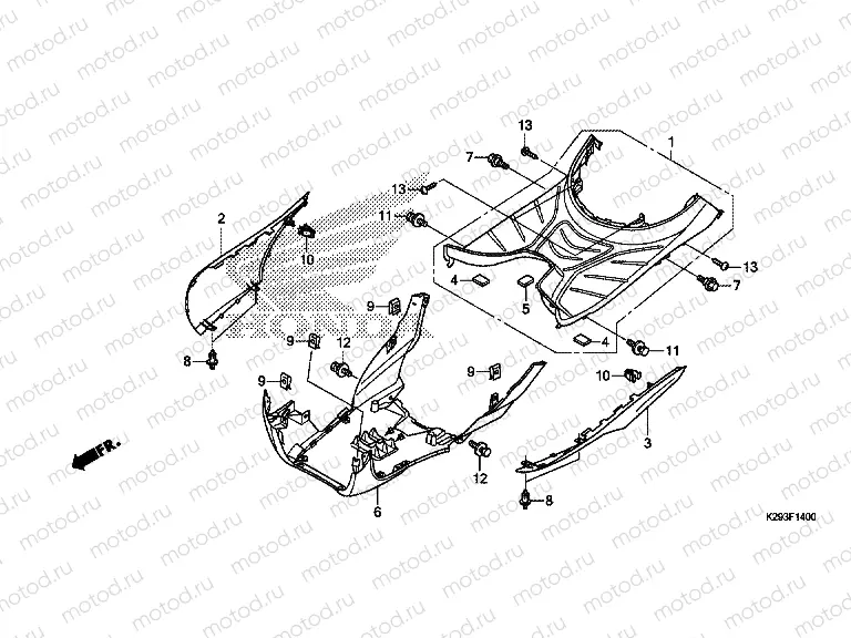 F-14 FLOOR FOOTREST / LOWER COVER