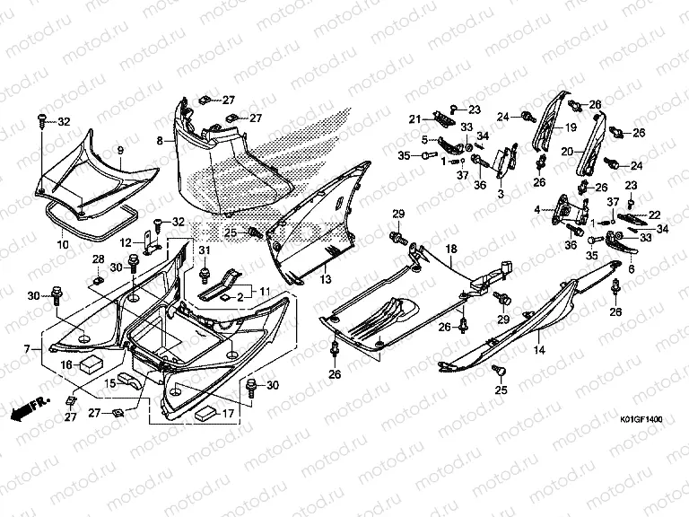 F-14 FLOOR STEP / UNDER COVER