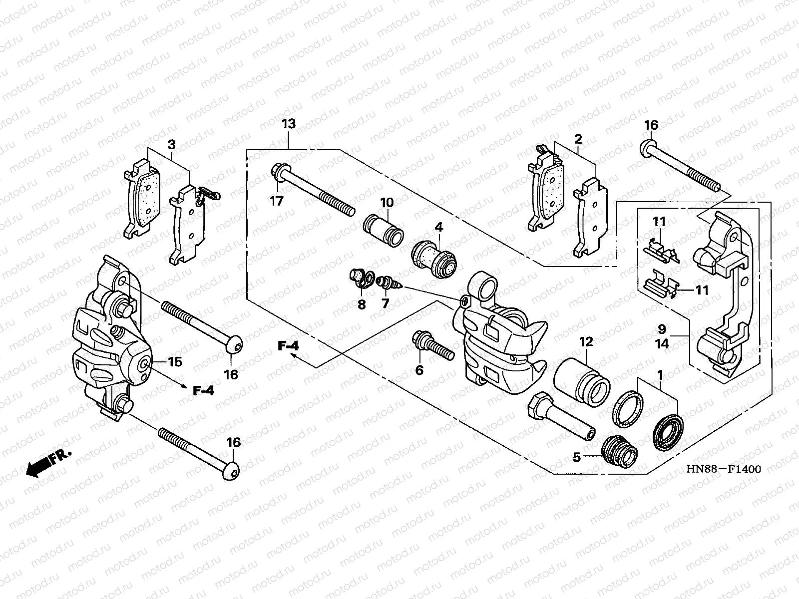 F-14 FRONT BRAKE CALIPER