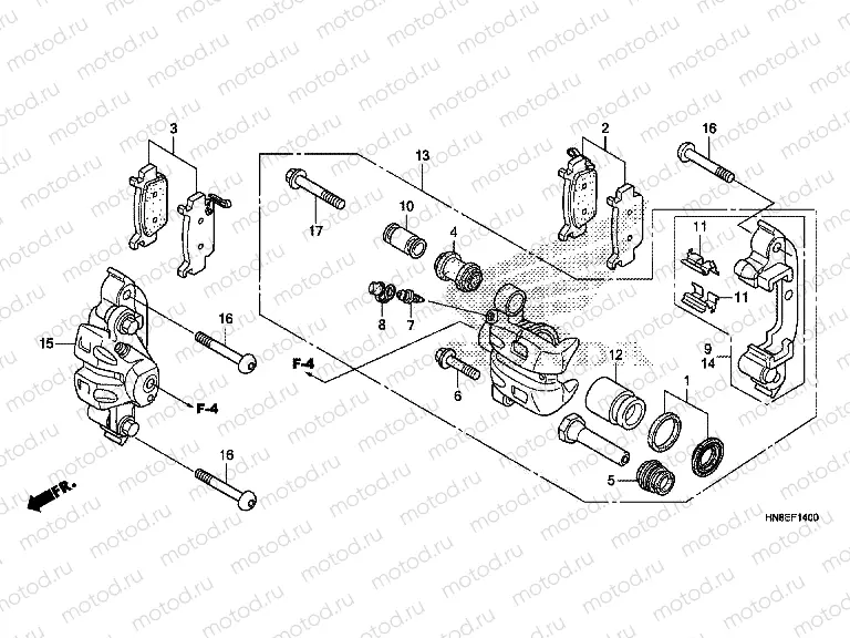 F-14 FRONT BRAKE CALIPER