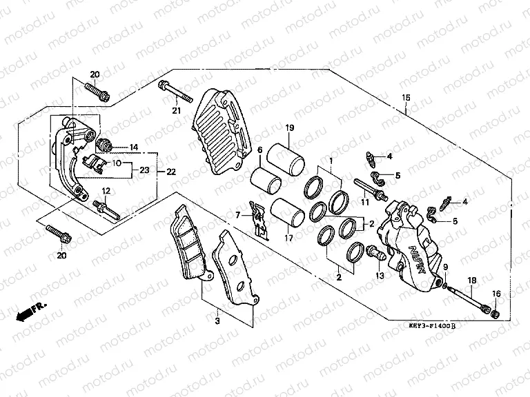 F-14 FRONT BRAKE CALIPER