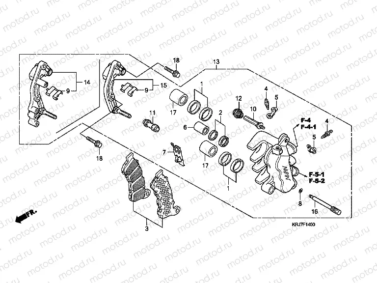 F-14 FRONT BRAKE CALIPER
