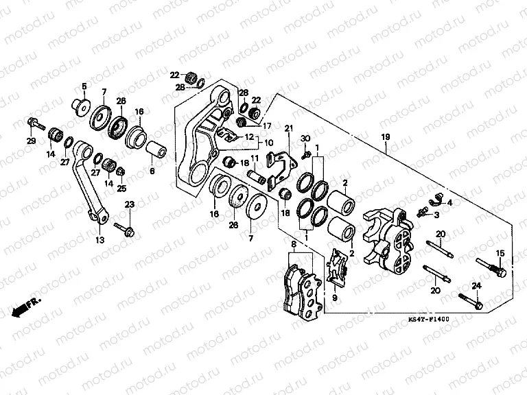 F-14 FRONT BRAKE CALIPER
