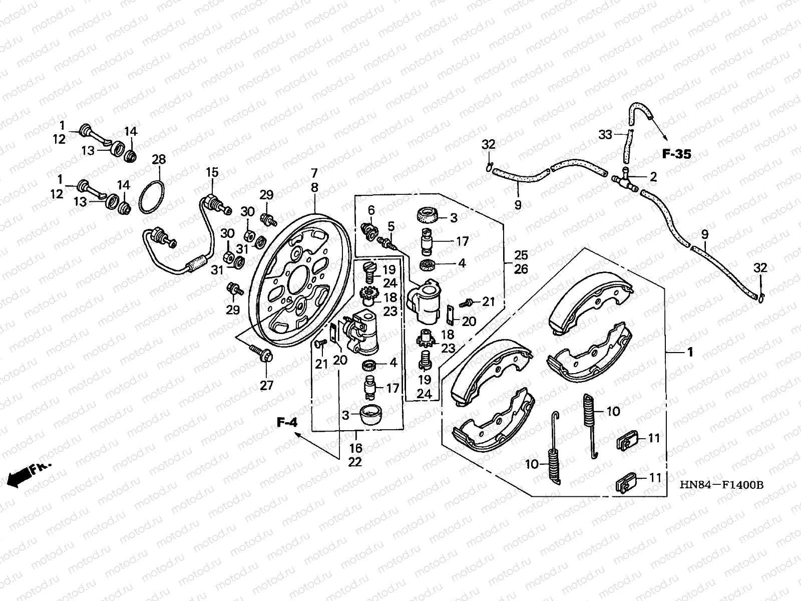 F-14 FRONT BRAKE PANEL